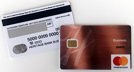 Heritage Bank New Business Debit Card