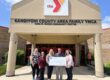 Heritage Bank grants a big check to the Kandiyohi Country Area Family YMCA