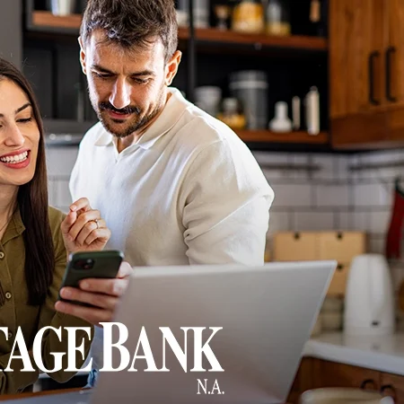 Couple looking over their escrow statement